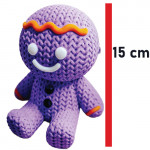Kurabiye Adam Oyuncak 15 CM - Örme Görünümlü Dayanıklı Gövde - Mor