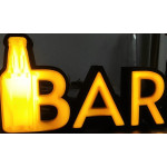 Kutu Harf Tabela Bar Tabelası iç mekan ışıklı tabela